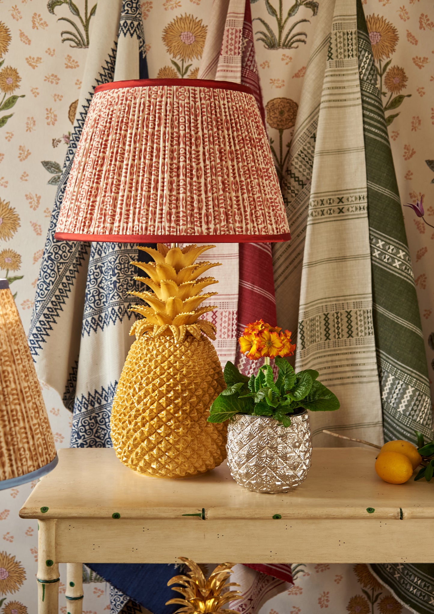 Mustard Pineapple Ceramic Lamp Base