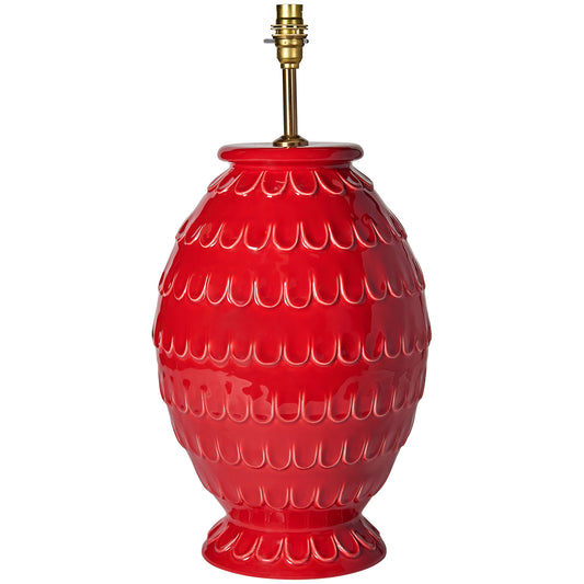 Red Tamera Ceramic Lamp Base