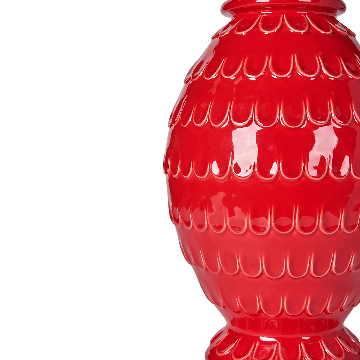Red Tamera Ceramic Lamp Base