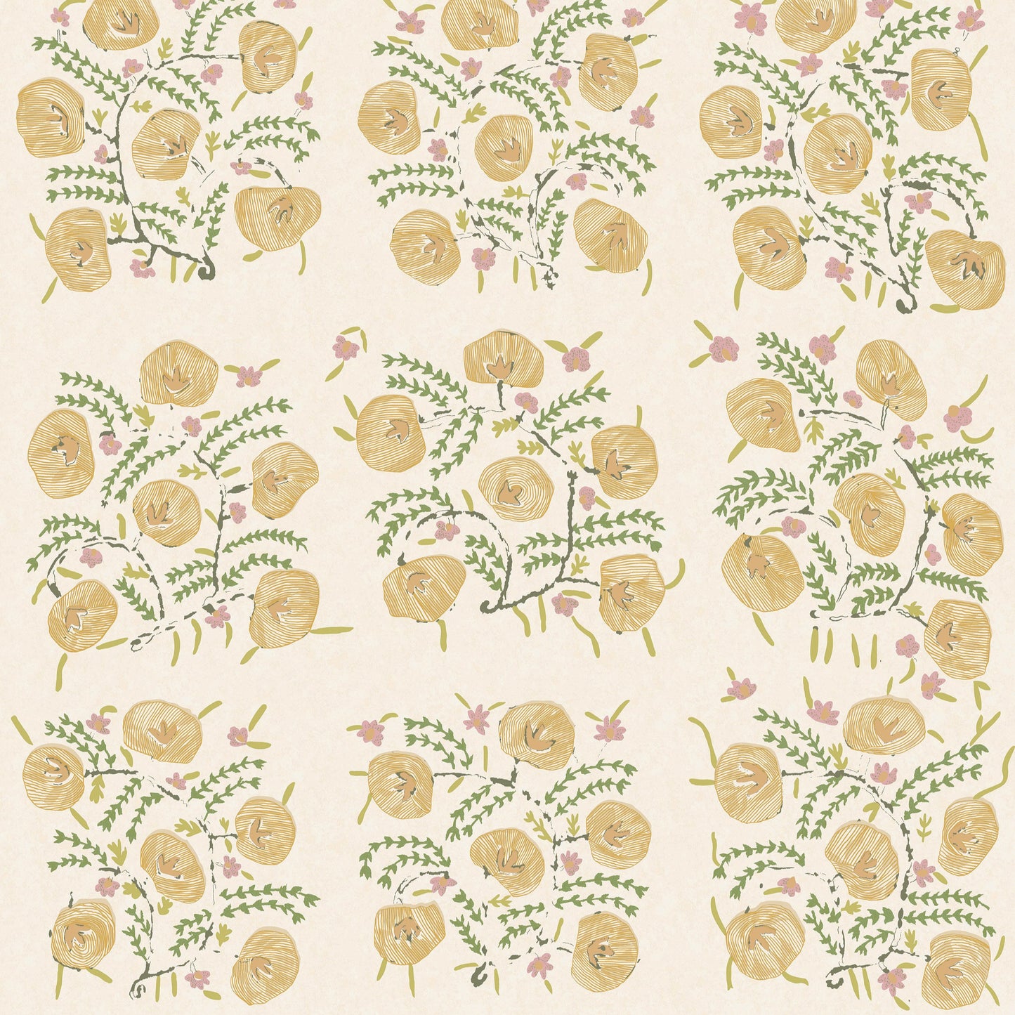 Pasha Yellow/Green Wide-Width Wallpaper