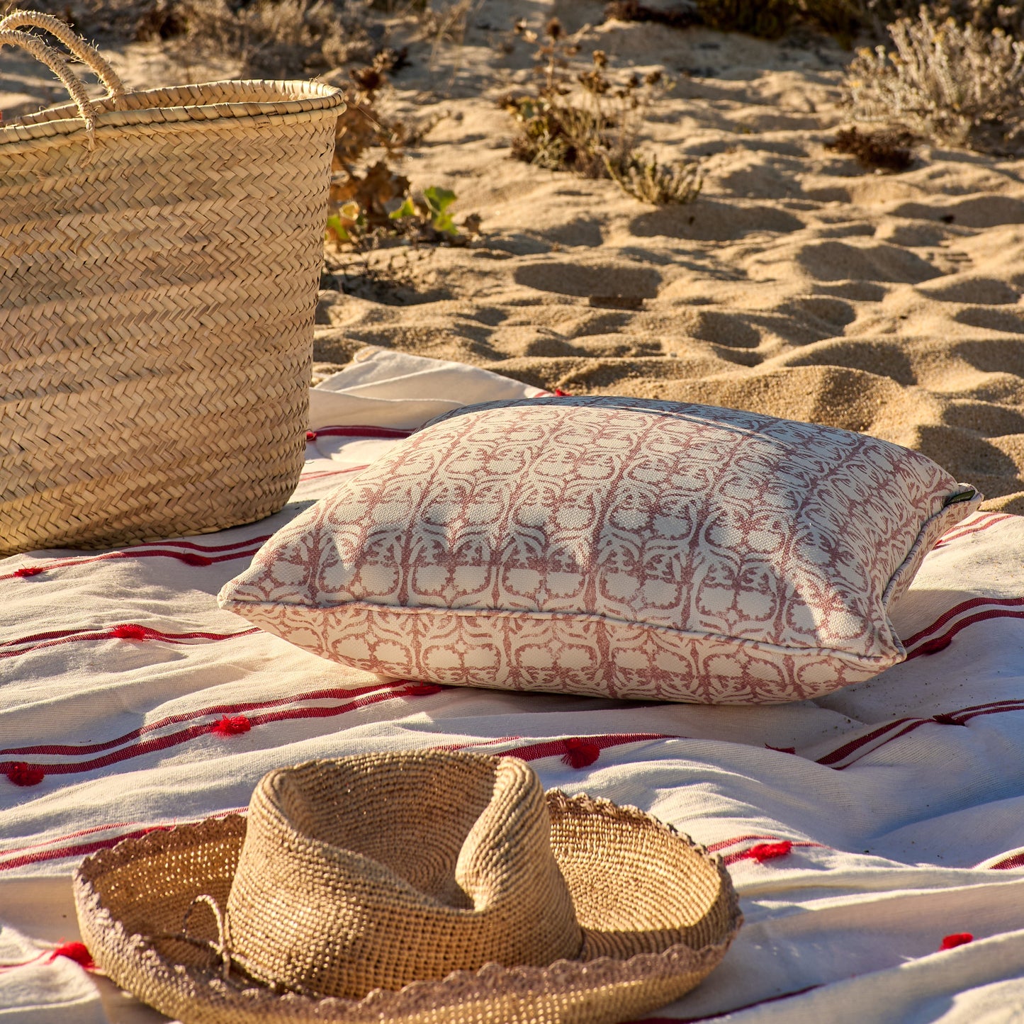 Ashok Pink Performance/Outdoor Square Cushion