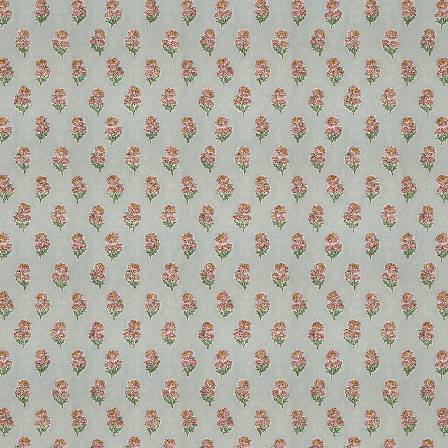 Posy Flower Pink/Blue Fabric