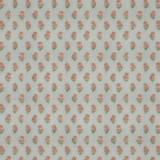 Posy Flower Pink/Blue Fabric