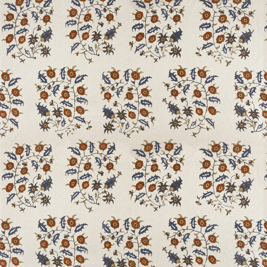 Samode Blue/Ginger Fabric