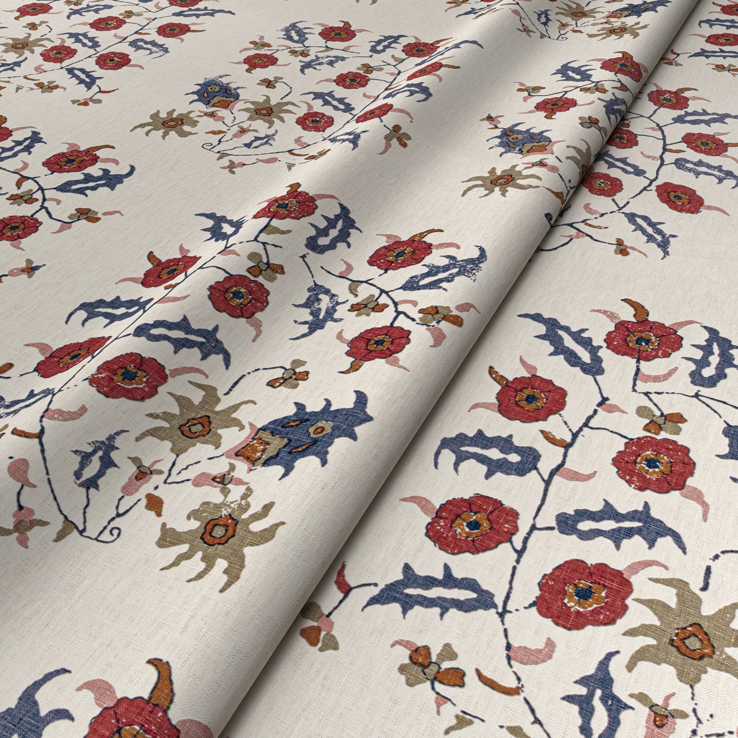 Samode Red/Blue Fabric