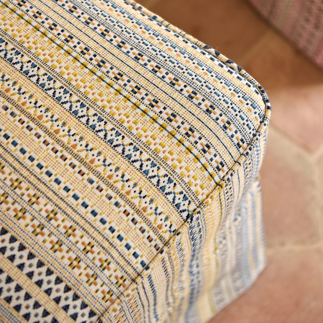 Melides Stripe Blue/Yellow Fabric