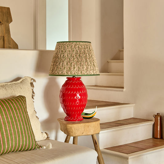 Red Tamera Ceramic Lamp Base