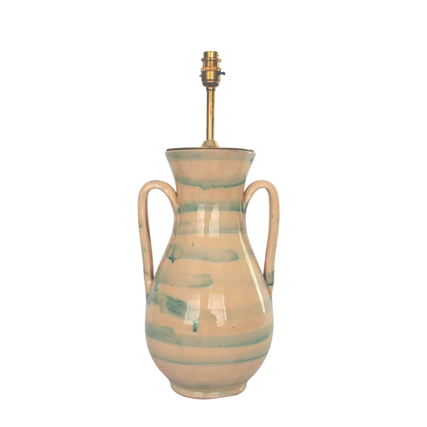 Tangier Aqua Stripe Ceramic Lamp Base