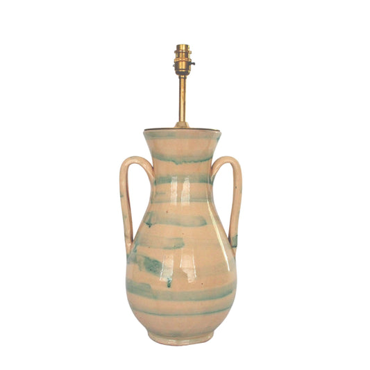 Tangier Aqua Stripe Ceramic Lamp Base