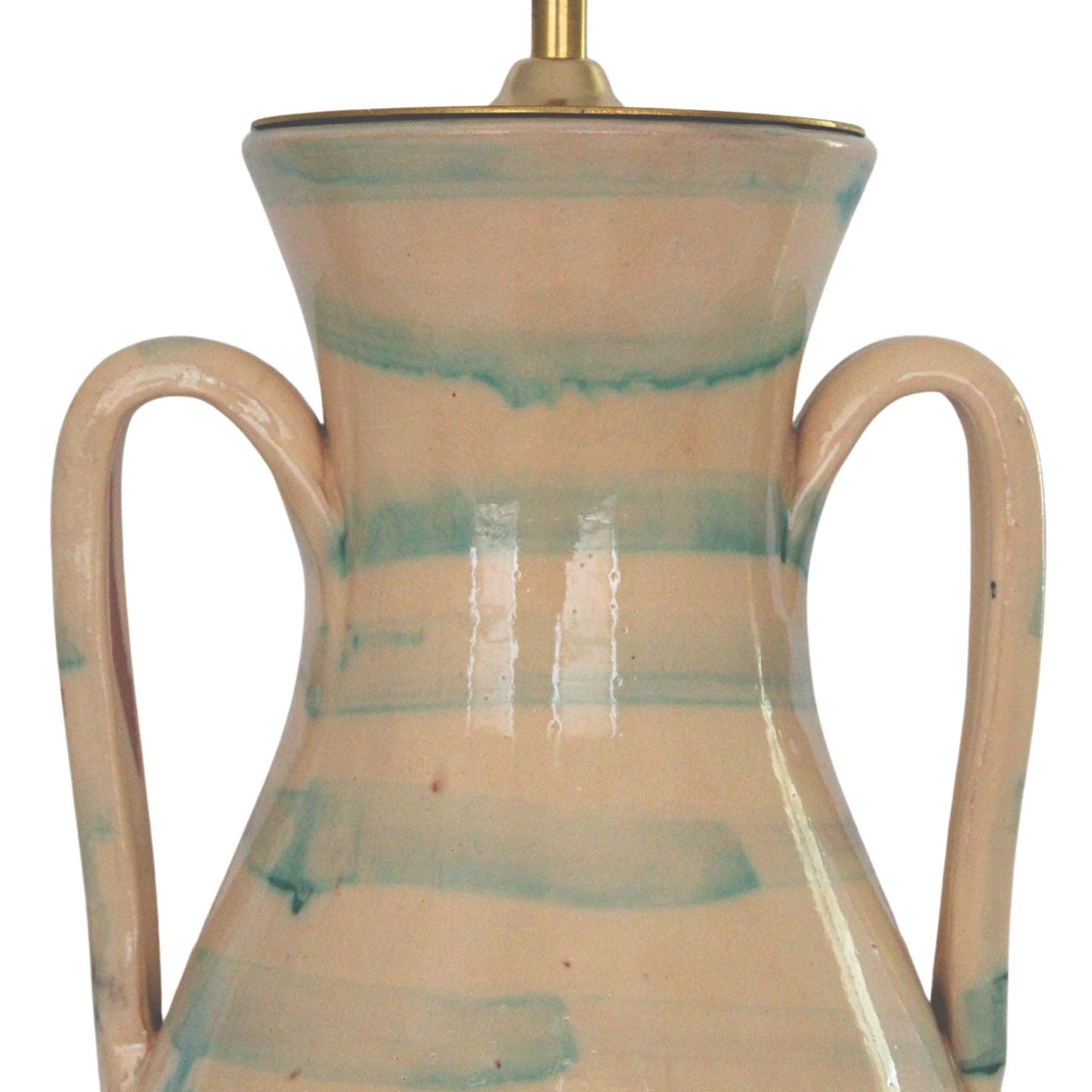 Tangier Aqua Stripe Ceramic Lamp Base