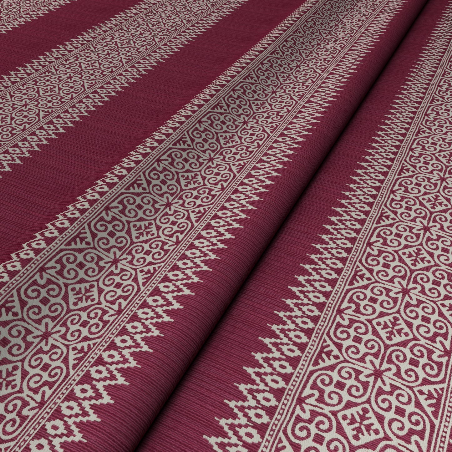 Totem Vertical Stripe Red Fabric