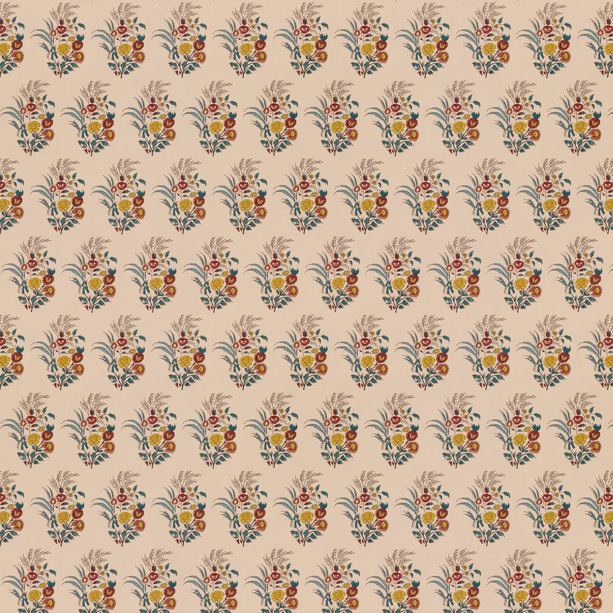 Daphne Antique Red/Teal Sample – full width front