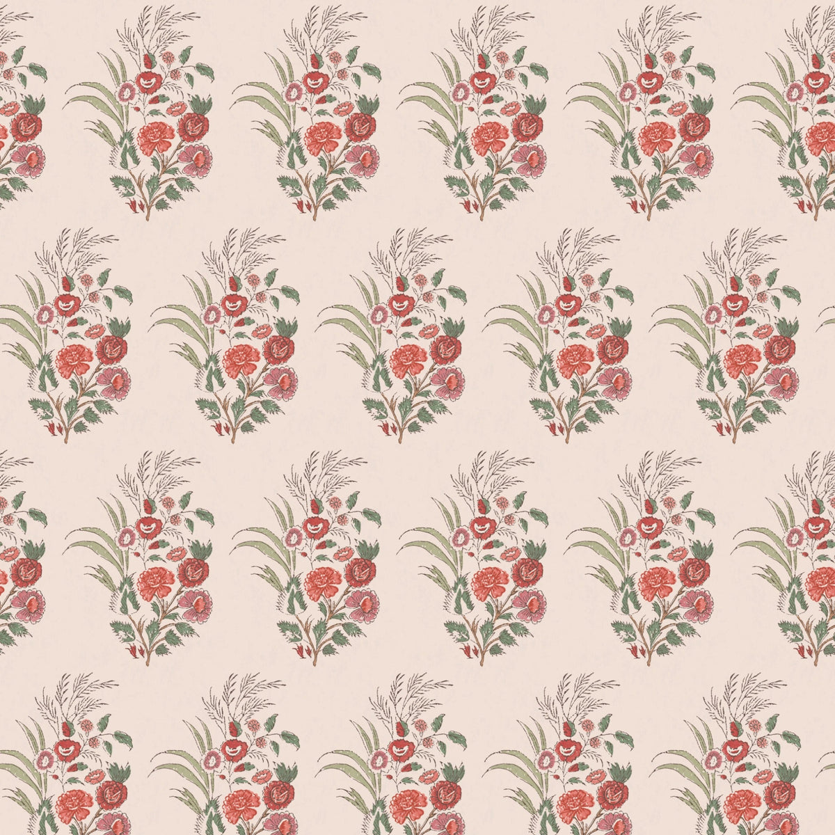 Daphne Rose/Sage Wallpaper Roll Sample – full width pattern