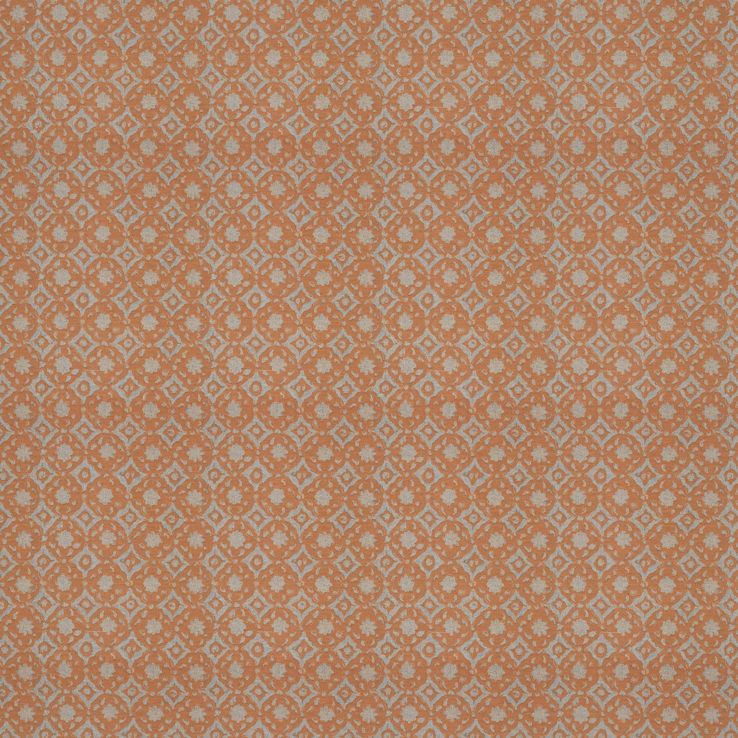 Floral Tile Cinnamon Fabric