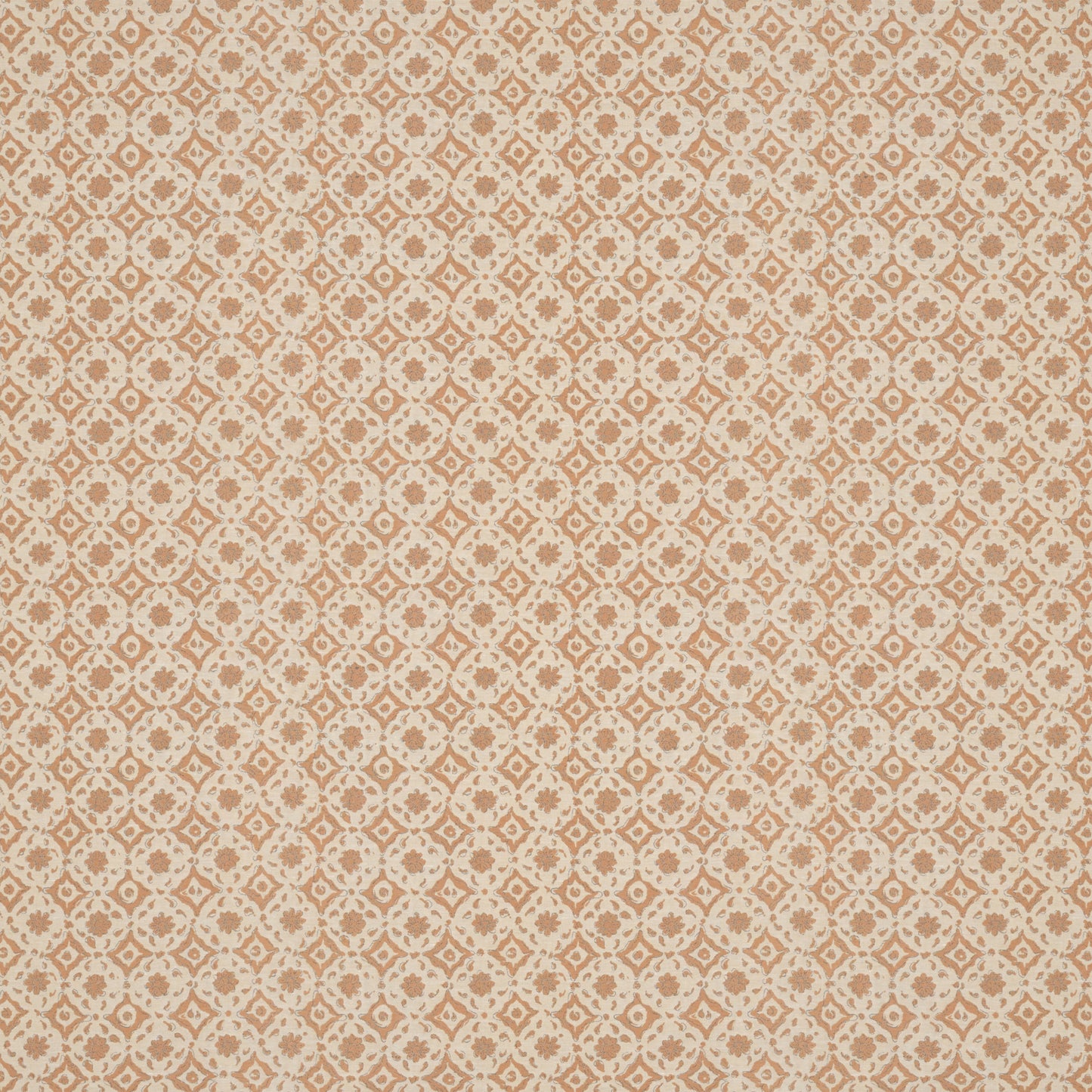 Floral Tile Cinnamon Fabric