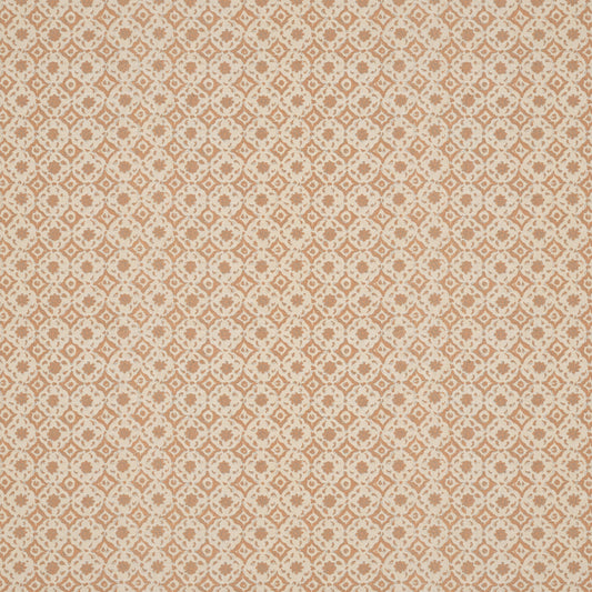 Floral Tile Cinnamon Fabric