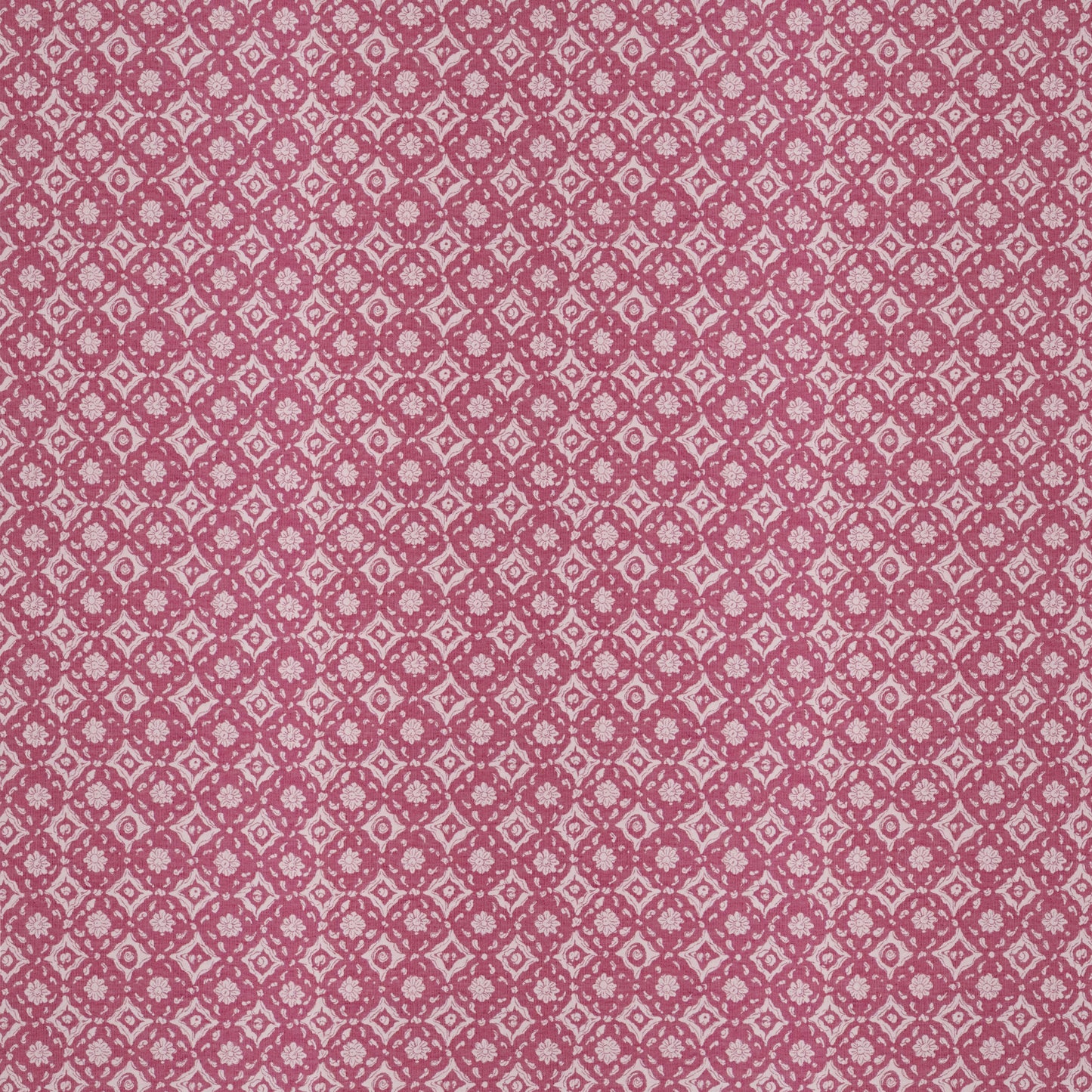 Floral Tile Pink Fabric