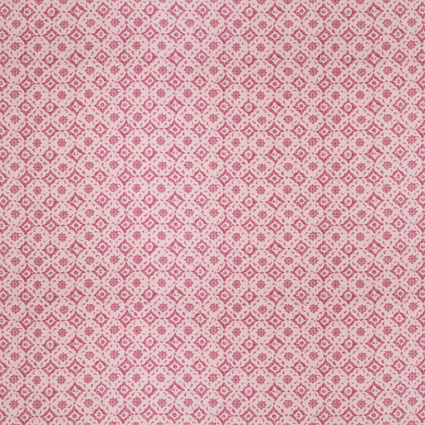 Floral Tile Pink Fabric