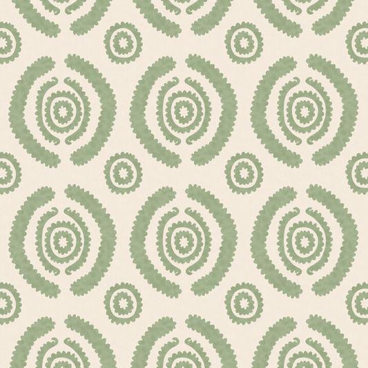 Haveli Green Wide-Width Wallpaper