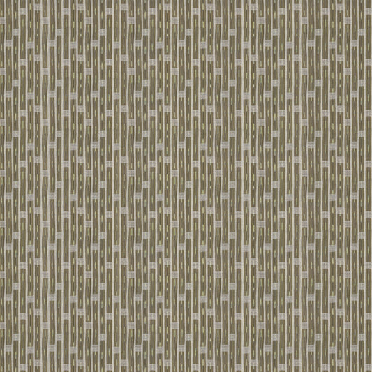 Inca Vertical Stripe Olive/Brown Fabric