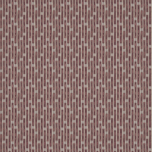 Inca Vertical Stripe Red Fabric
