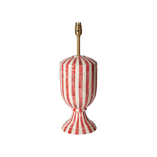 Red Stripe Kalash Lamp Base