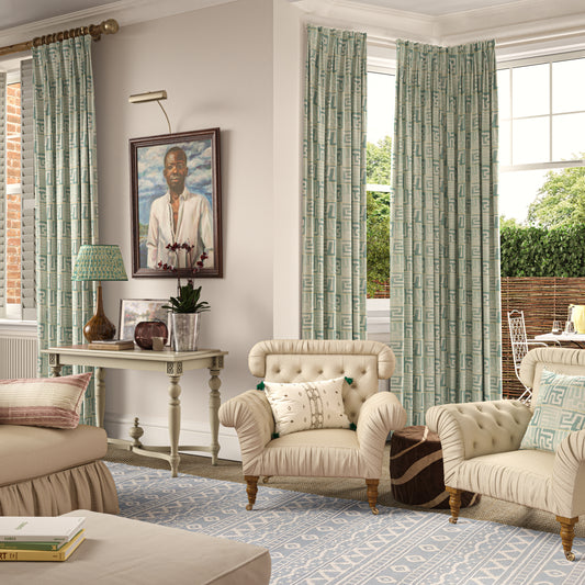 Kenil Blue/Turquoise Fabric