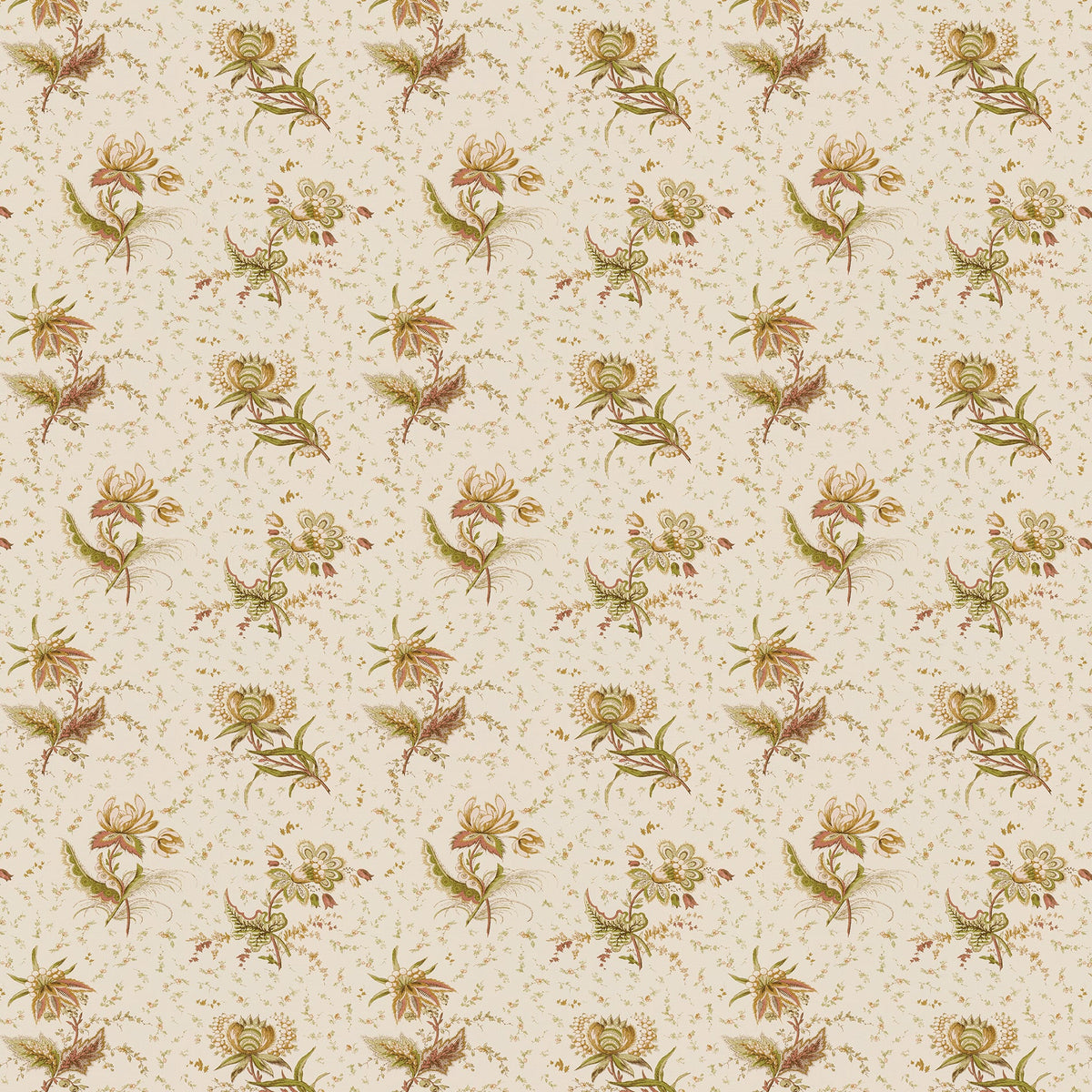 Little Thistle Flower Rose/Olive Sample – full width front