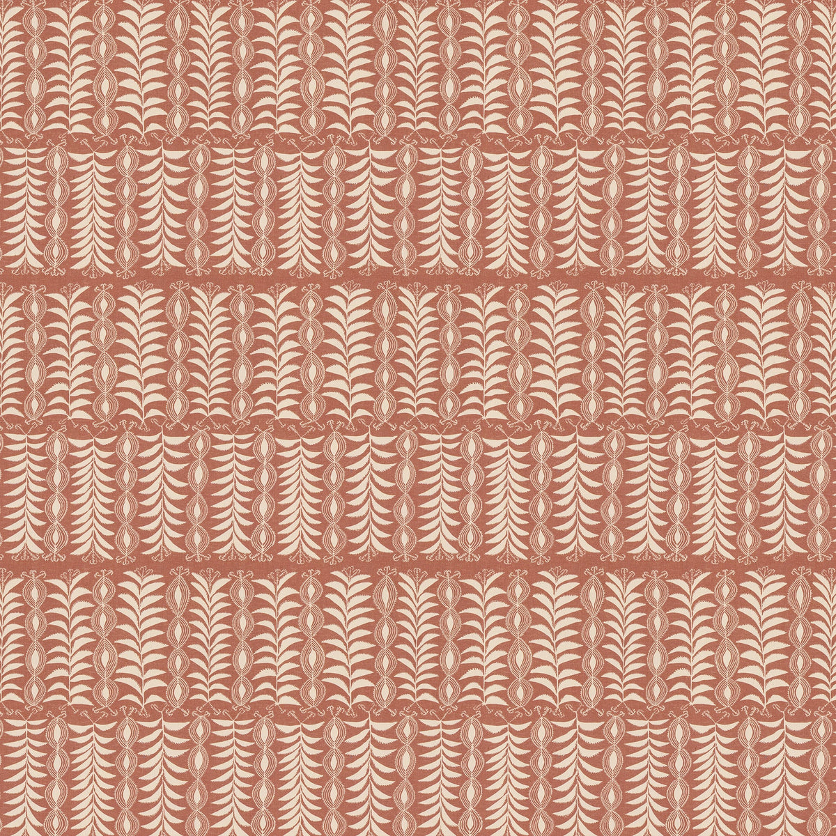 Little Zanzibar Performance Terracotta Fabric Sample — full width