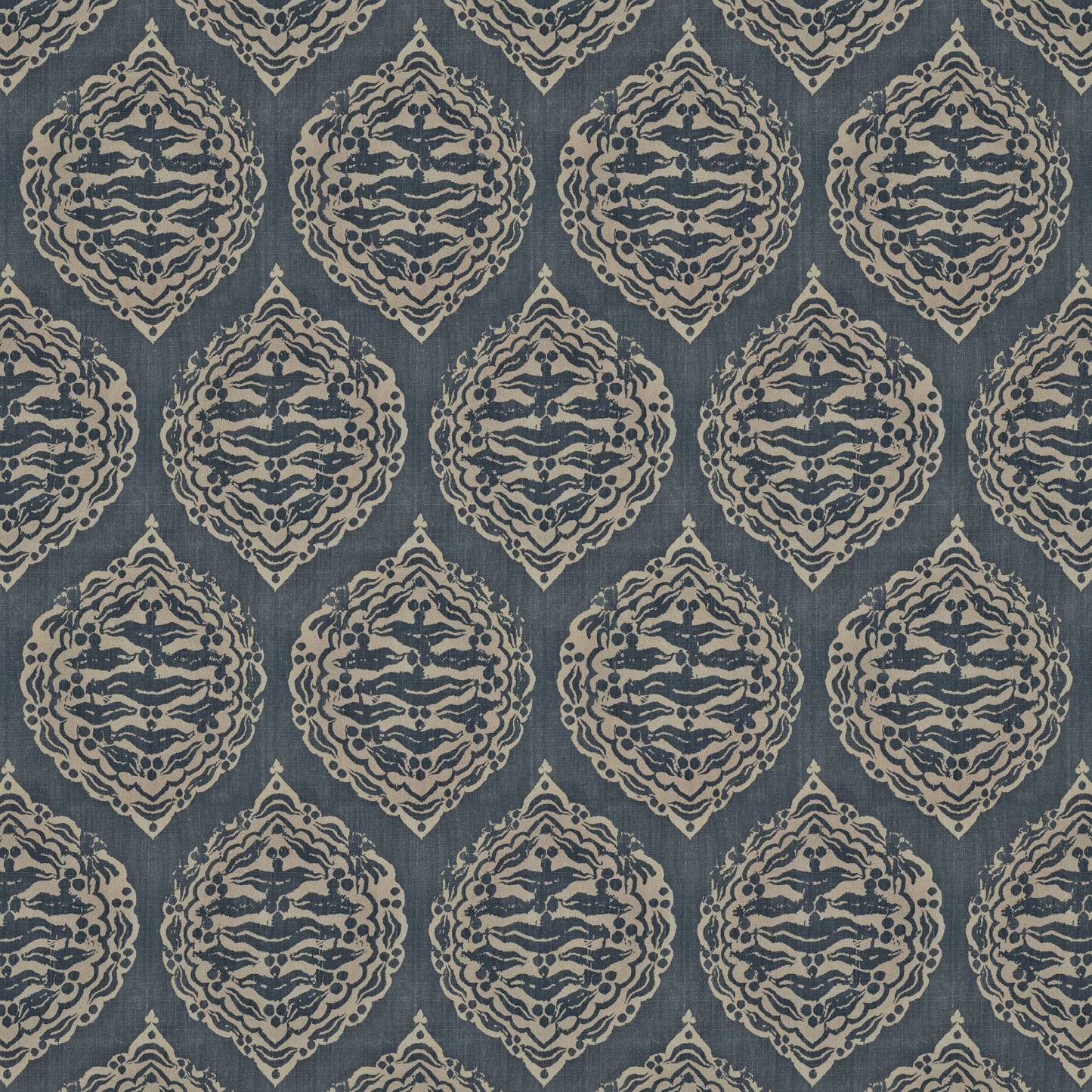 Mander Dark Blue Fabric