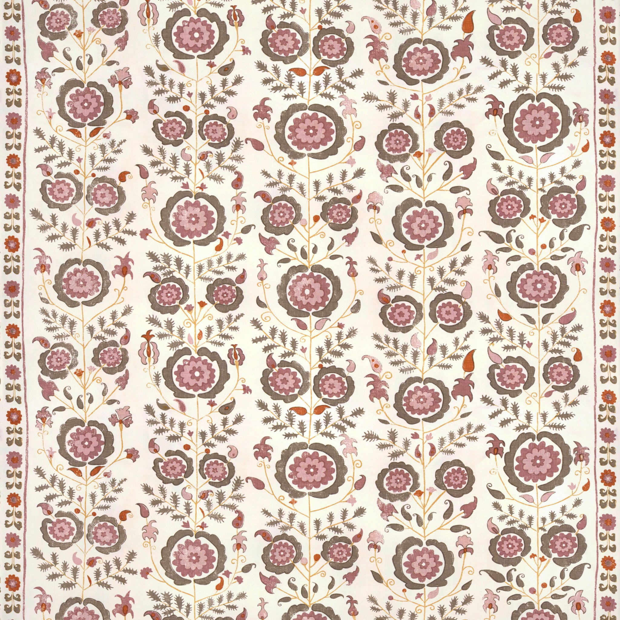 Simla Brown/Pink Fabric – Penny Morrison
