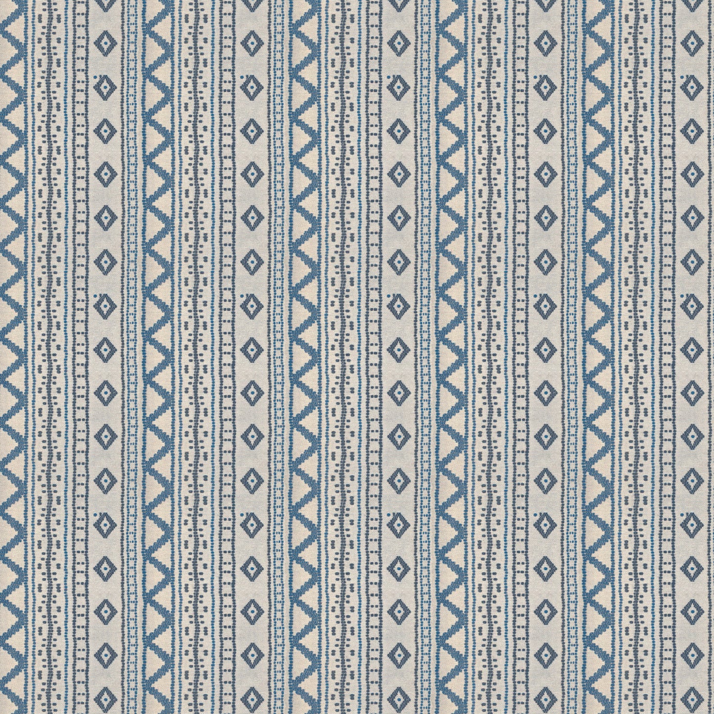 Andean Vertical Stripe Blue Fabric