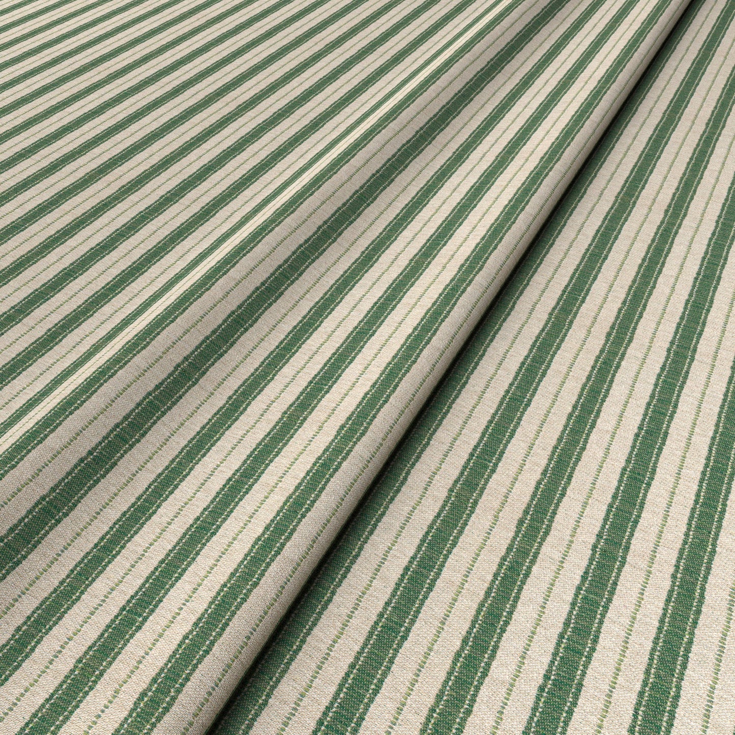 Sketched Stripe Green Fabric