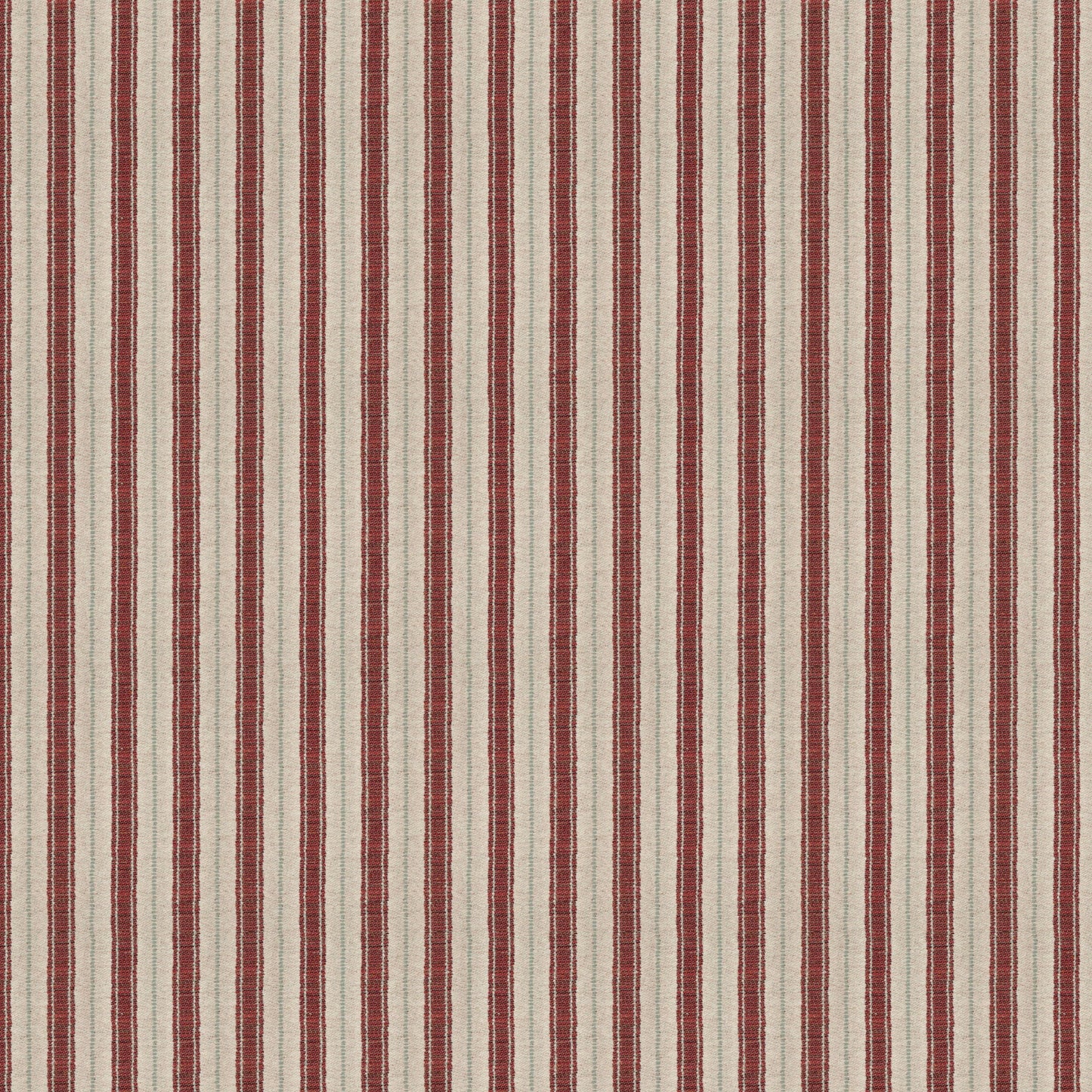 Sketched Stripe Red/Pale Green Fabric