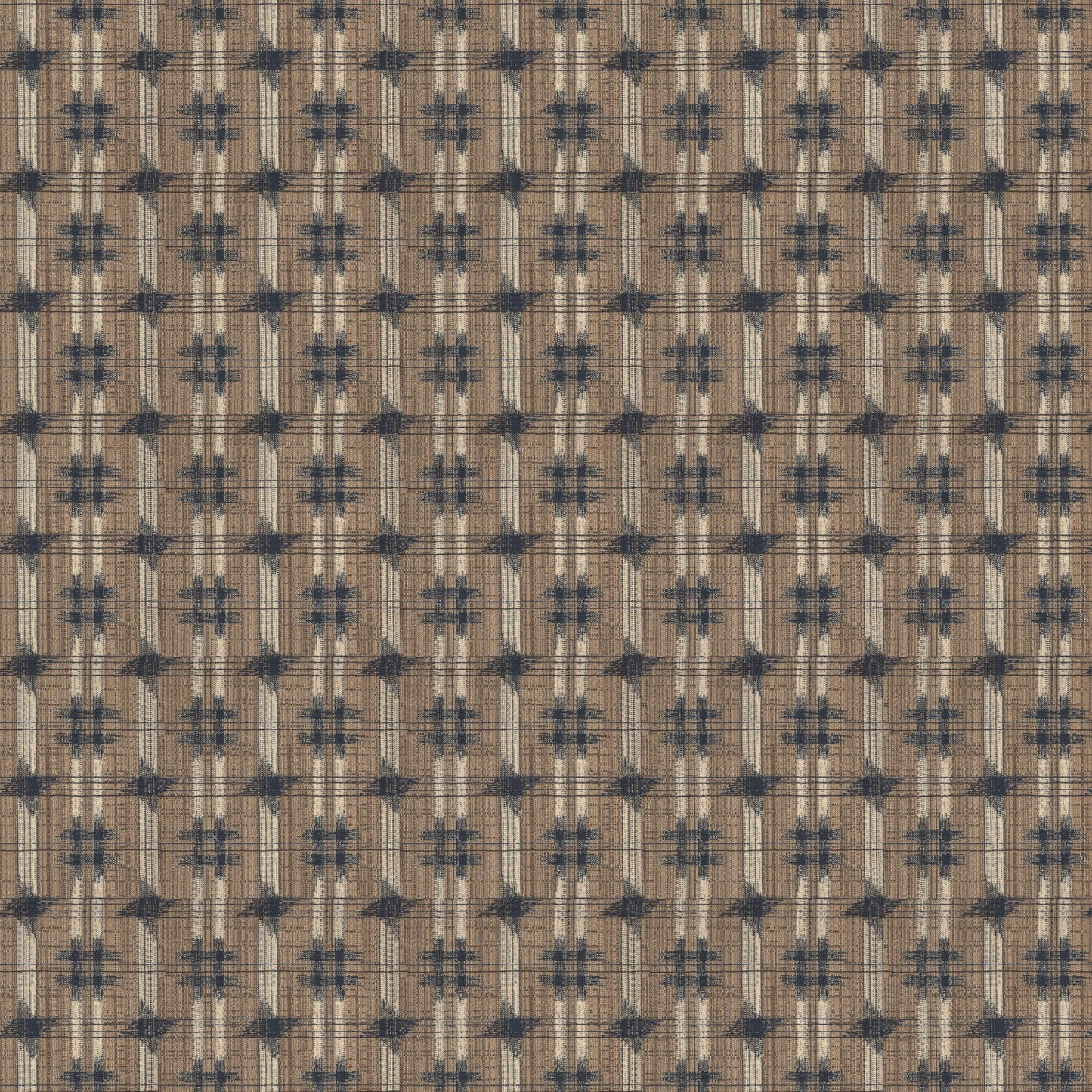 Inca Check Mushroom Fabric