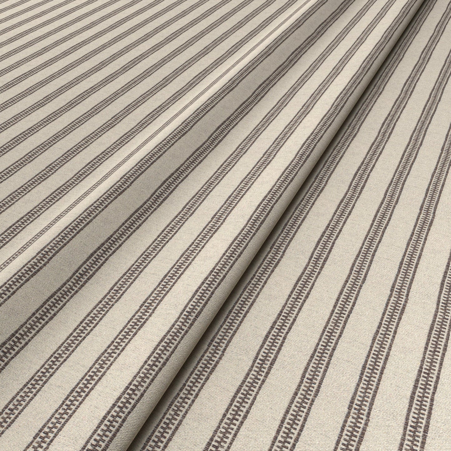 Ticking Stripe Nutmeg Fabric