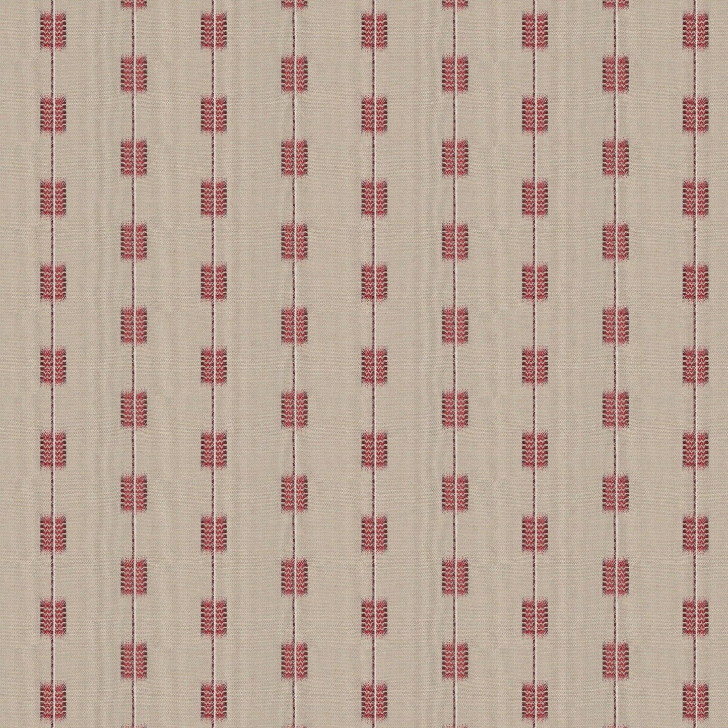 Zig Zag Stripe Red Fabric