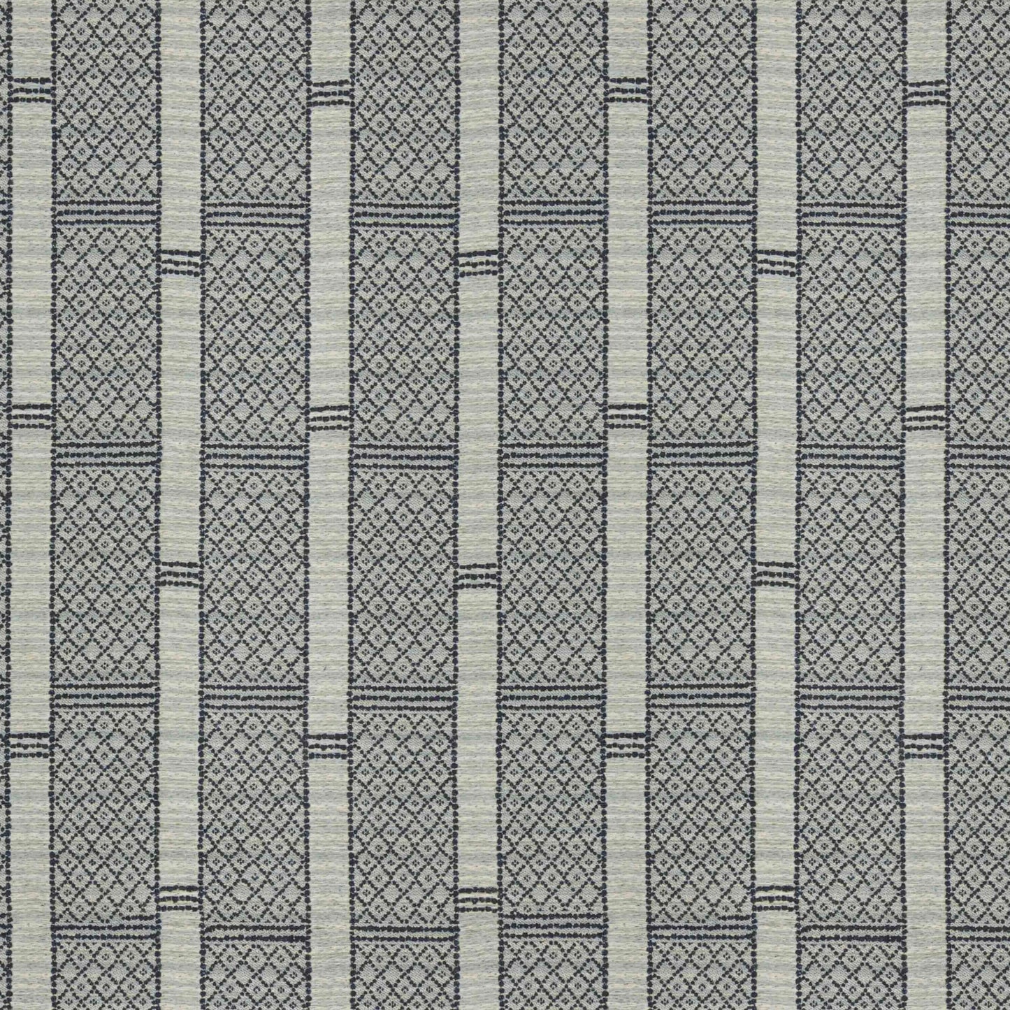 Stripe & Diamonds Indigo Sample