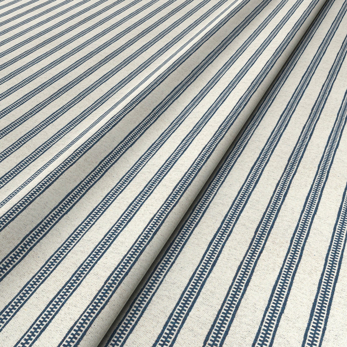 Ticking Stripe Ocean Fabric
