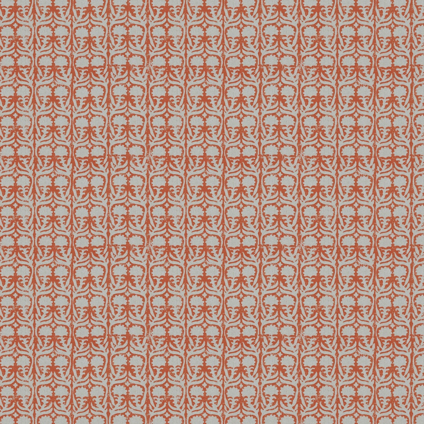 Ashok Orange on Natural Fabric