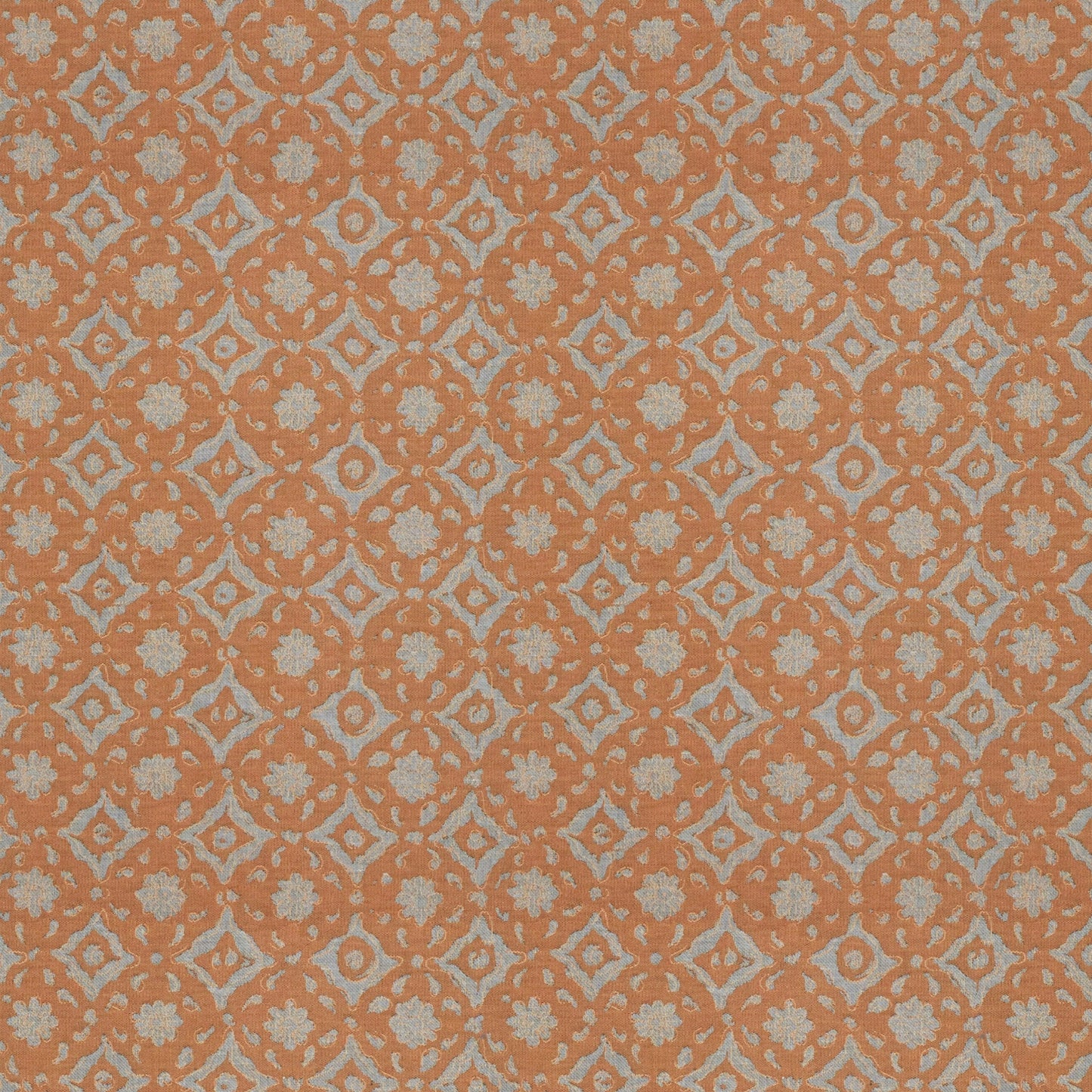 Floral Tile Cinnamon Fabric