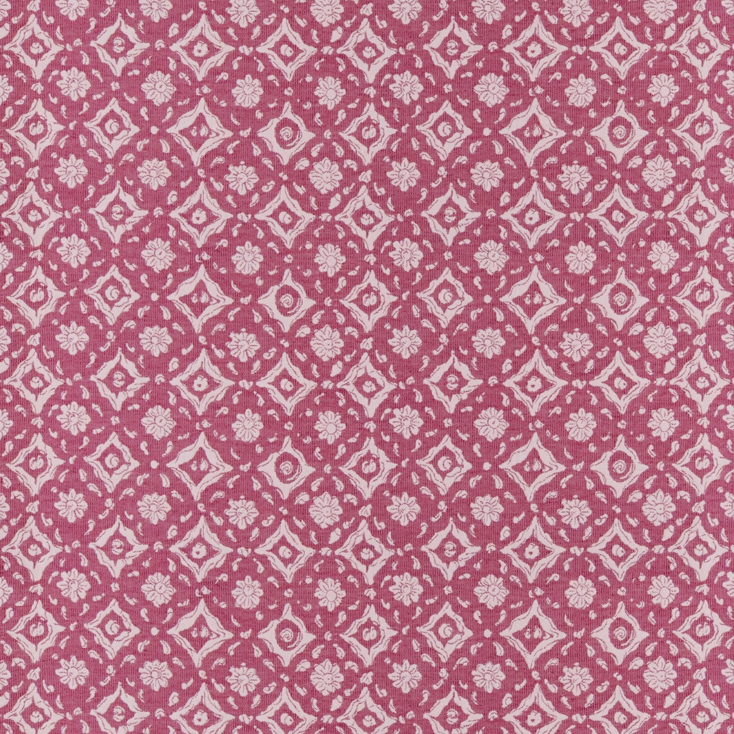 Floral Tile Pink Fabric