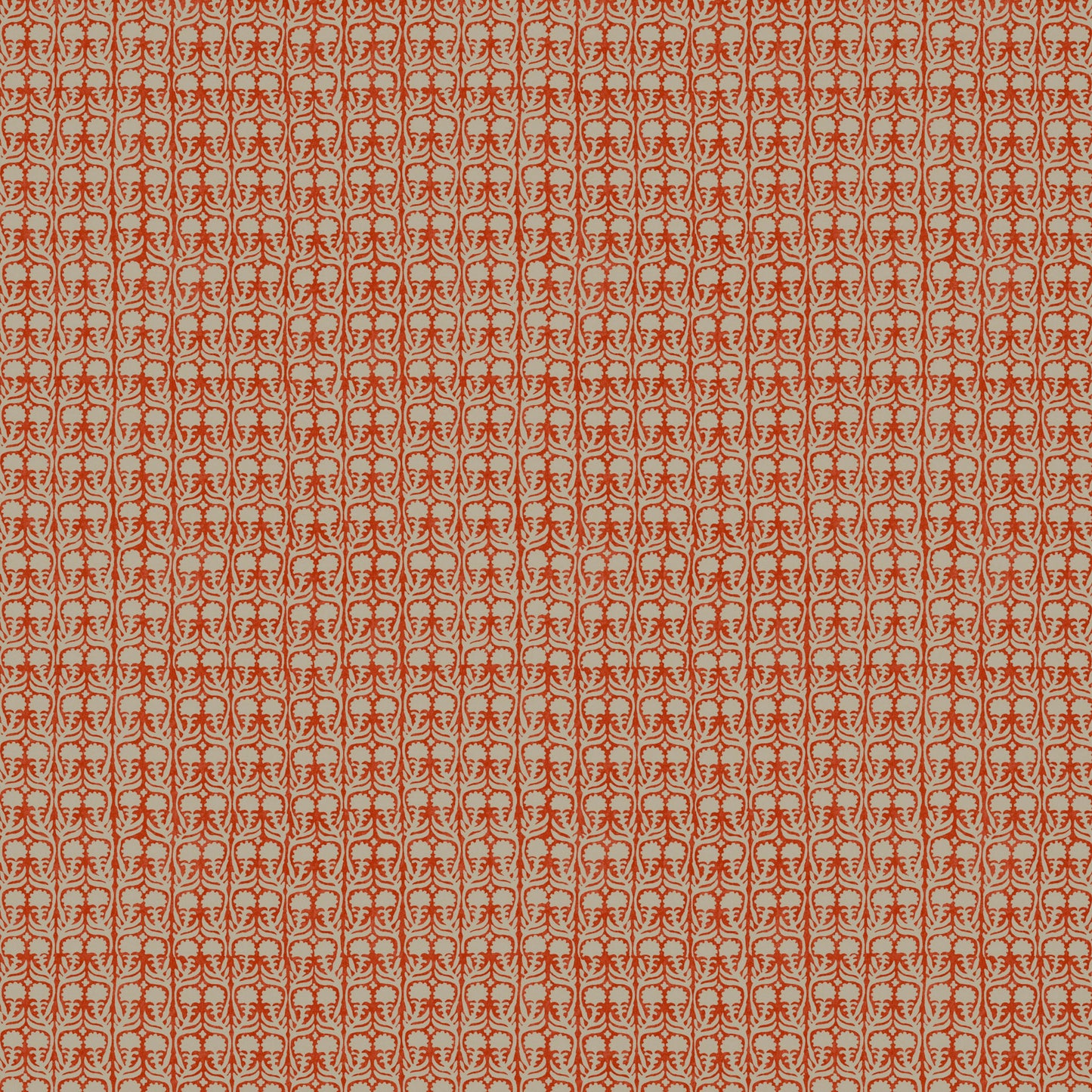 Ashok Orange on Natural Wallpaper Roll