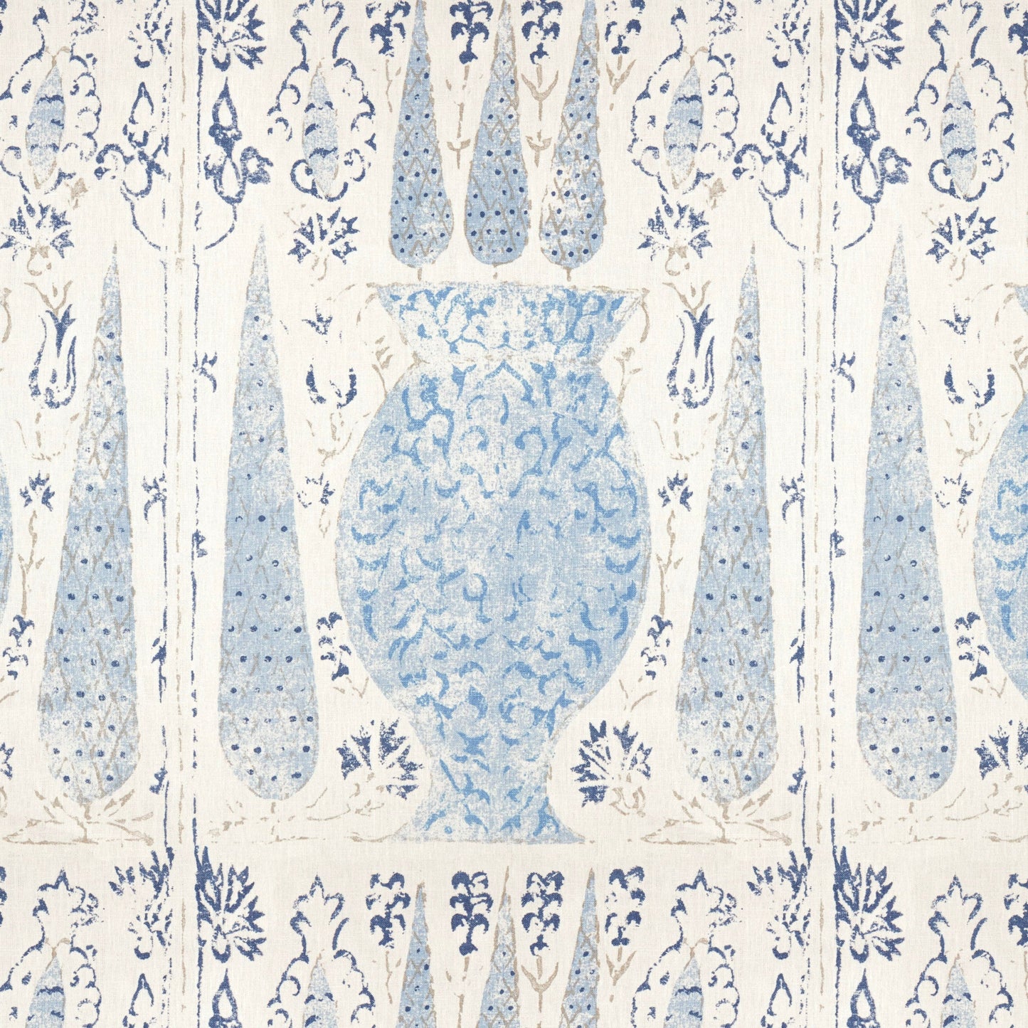 Vasari China Blue Fabric