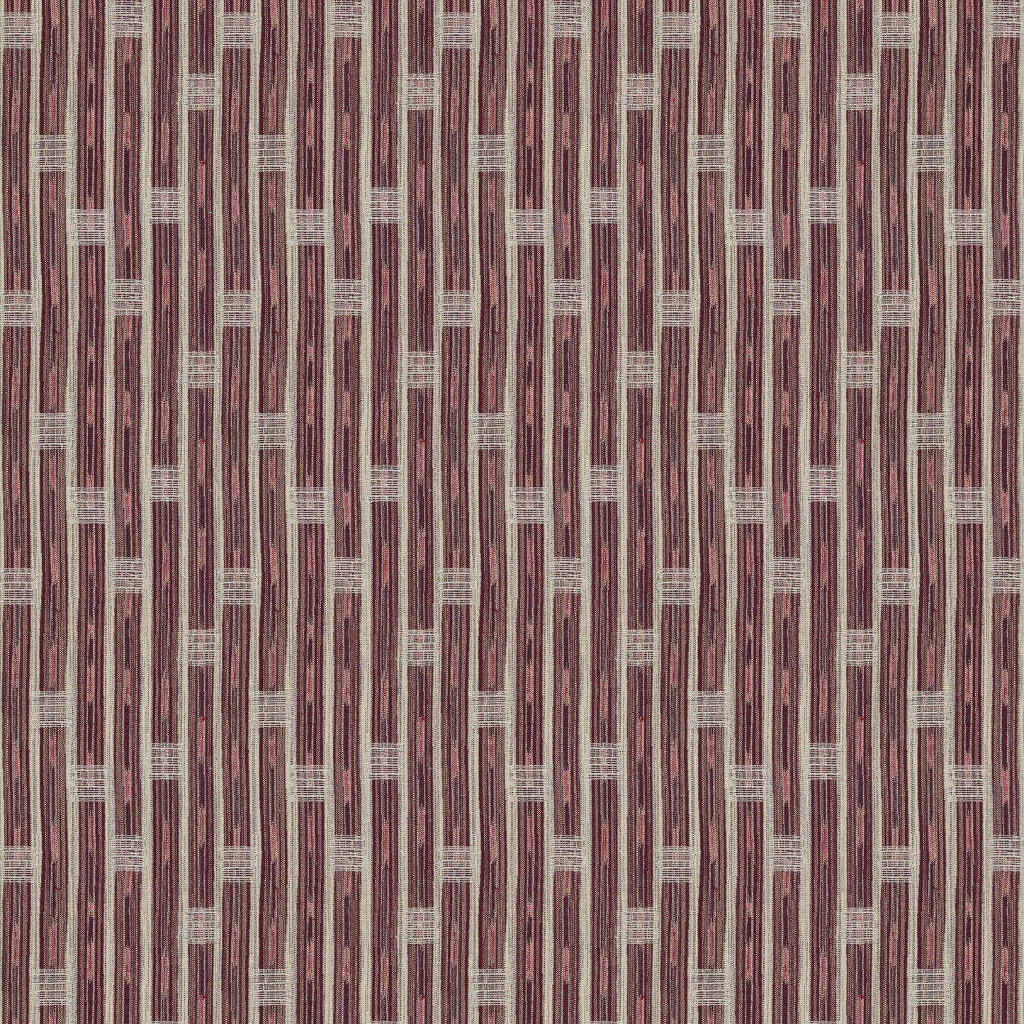 Inca Vertical Stripe Red Fabric