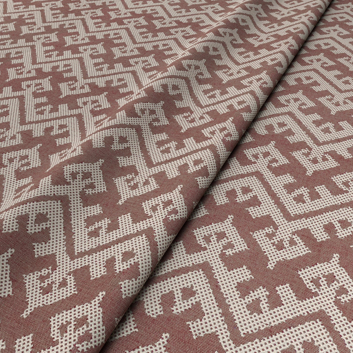 Chennai Weave Wine Fabric