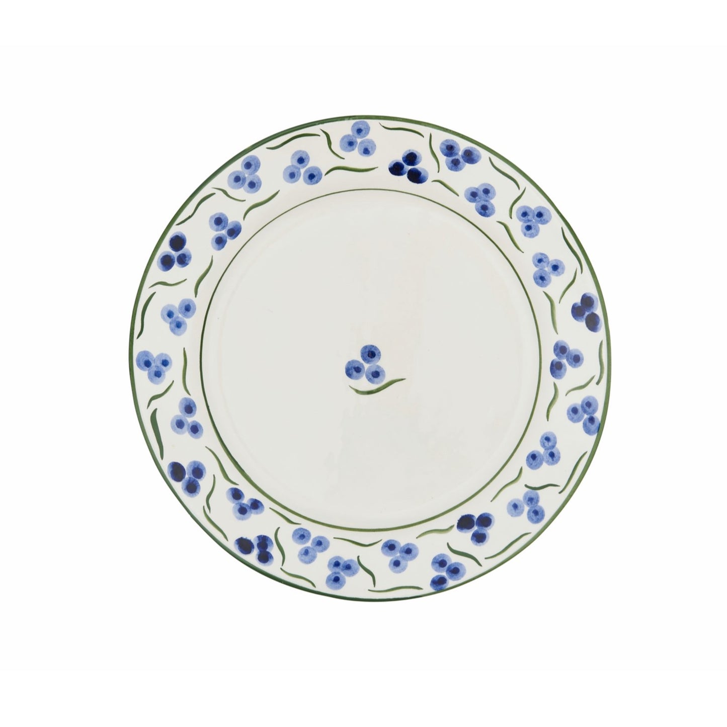 Blue and Green Chintamani Ceramic Large Plate
