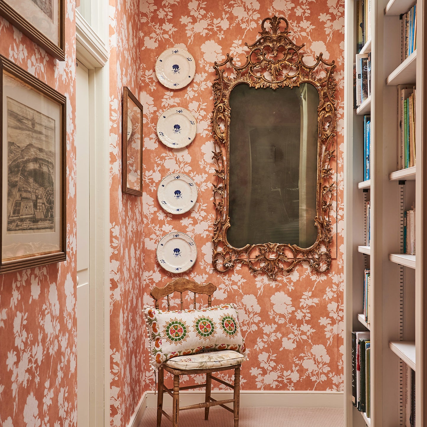 Flowerberry Orange Wallpaper Roll
