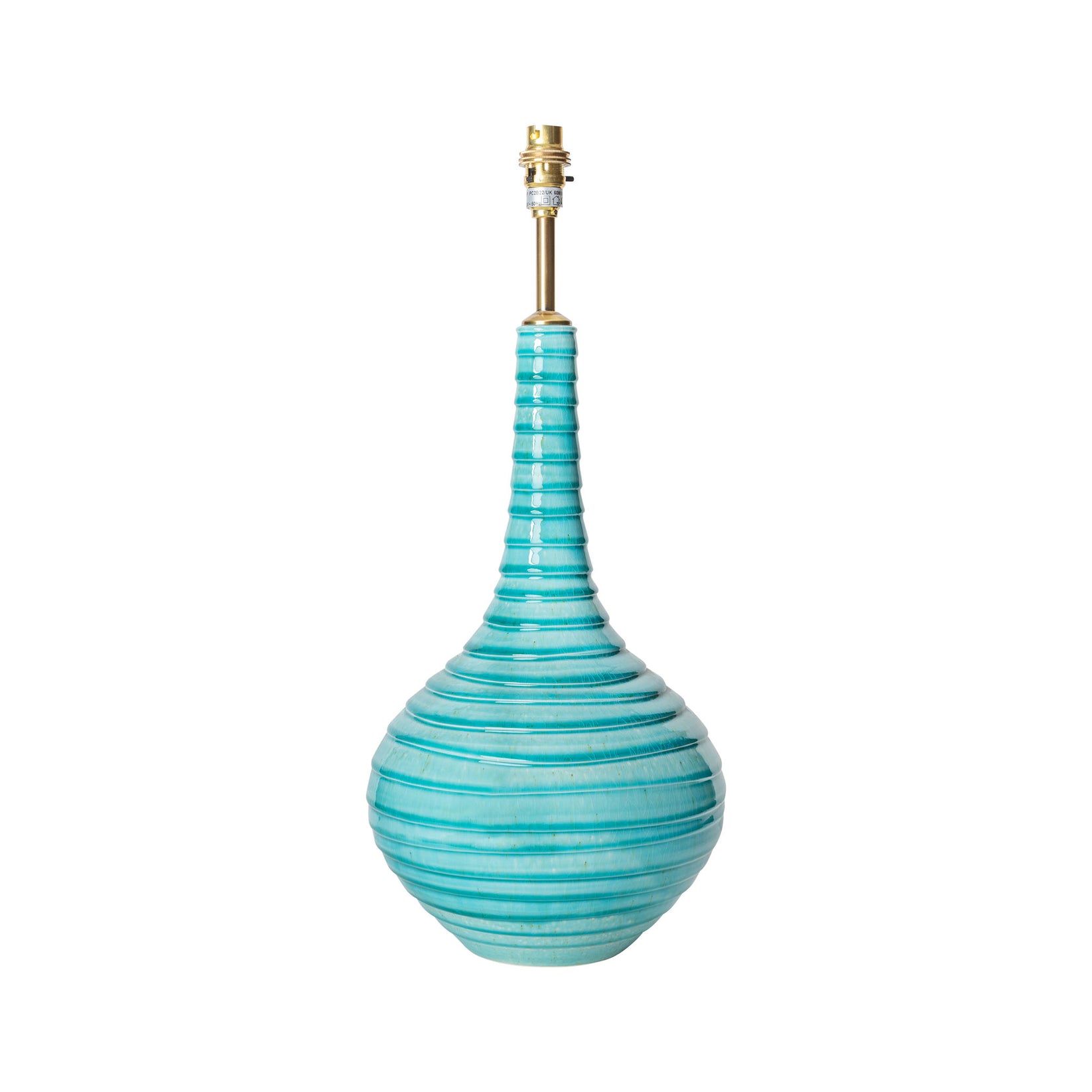 Penny-Morrison-Aqua-Spiral-Teardrop-Ceramic-Lamp-Base-Quirky-Unique-Colourful-Hand-Painted-Bespoke-Artisanal