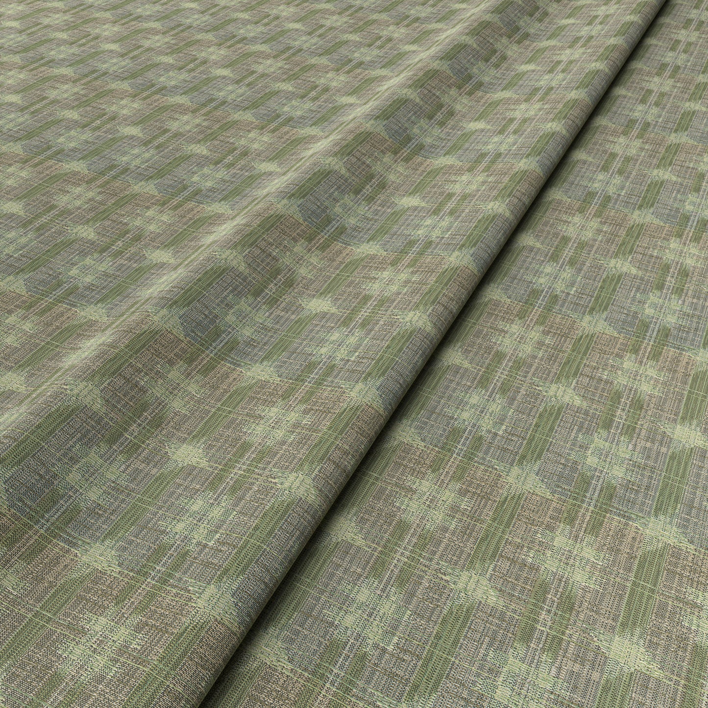 Inca Check Green Fabric